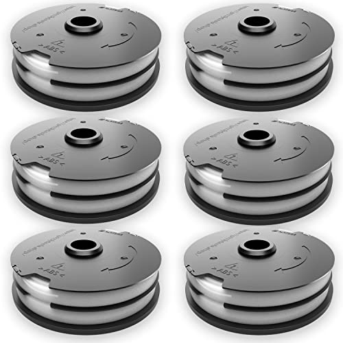 Parkside 6x Original Faden-Spule Ersatzspule für LIDL Akku-, Elektro-Rasentrimmer, Freischneider PRT 550 A1, A2, A3, A5, B6, PRTA 20-Li B2, C3