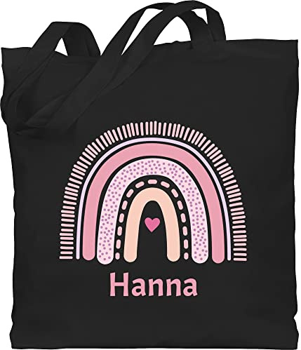 Geschenk mit Namen personalisiert by Shirtracer - Baumwolltasche - Boho - Regenbogen