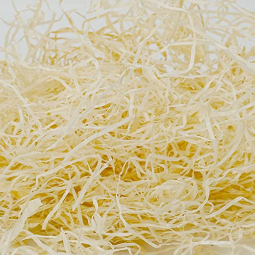 Holzwolle Fichte natur im 1kg Beutel | Als Füll-, Osternestmaterial, Füllmaterial für Präsentkörbe und vieles mehr | Nachhaltiges Verpackungsmaterial | Mehrfach nutzbar | Verpackungsmaterial