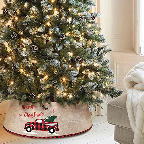 KieTeiiK Weihnachtsbaum Kragen, 3D Runde Weihnachtsbaum Rock, Große Bestickte Weihnachtsbaum Korb Weihnachtsbaum Rock, Weihnachtsbaum Basis Abdeckung für Weihnachten Hochzeit Geburtstag Party Dekor...