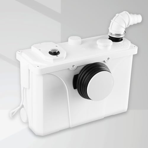Duisrech 700W Hebeanlage Schmutzwasserpumpen, 190 L/min Fäkalienpumpe für WC Toiletten, Haushaltspumpe für Dusche, Waschbecken Waschmaschine, Badewannen
