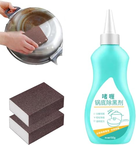 Magic Gel Cleaner per pentole e padelle, gel nero per la pulizia del fondo della pentola, detergente per fondo di pentole e padelle, detergente gel per fondo pentole (1 pz)