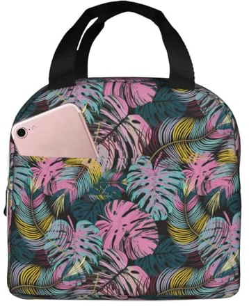 Bolsas de almuerzo aisladas para hombres y mujeres, para el trabajo, Palm Tree_AD, bolsa térmica suave aislada para viajes, lonchera pequeña a prueba de agua para hombres y mujeres, bolsa de almuerzo