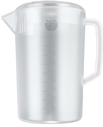 Water Pitcher,Large Capacity Pc Plastic Drink Pitcher,High Temperature Resistance Frosted Kettle,Refrigerator Iced Juice Jug with Scale and Lid For Lemonade Beverage Ice Tea (3500ml)