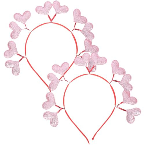 Ipetboom 2stücke Herz Haarreif Für Frauen Glitzernde Haaraccessoires Für Valentinstag Hochzeiten Und Partys Bunte Kopfband Für Festliche Anlässe Und Unvergessliche Fotos