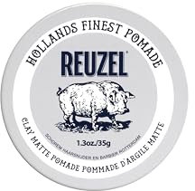 Reuzel Clay Matte Pomade - Men's Concentrated Wax Formula With Natural And Organic Hold - A Vegan Defining And Thickening Product That's Extra Easy To Apply And Remove - Original Fragrance - 1.3oz/35g