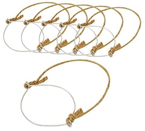 VILLFUL Asas De Acero Inoxidable y Arpillera Perchas Para Tarros Solares 6 Piezas Bricolaje