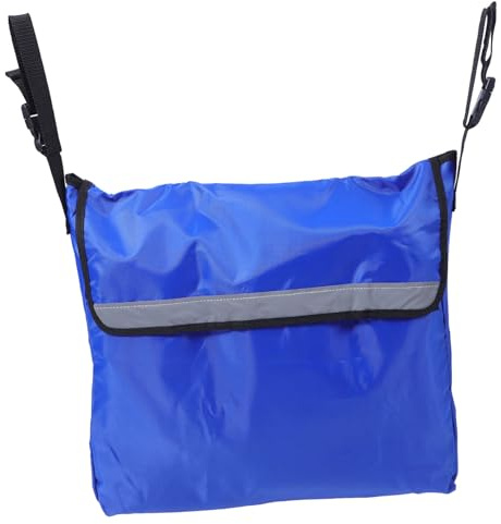Rollstuhl Aufbewahrungstasche Blau aus 420d Oxford, Hängebeutel | Armlehne oder Hinten, Seitliche Ablage, Leicht zu Montieren und Praktisch im Alltag