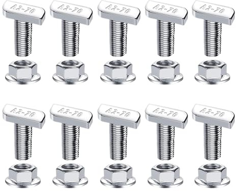 Stainless Steel T-Shaped Hammer Head Screw, Hammer Head Sliding Screws, Construction Workbench Bolts, 13x9x3cm, Multi-Purpose Application, Durable And -Resistant, For Track System