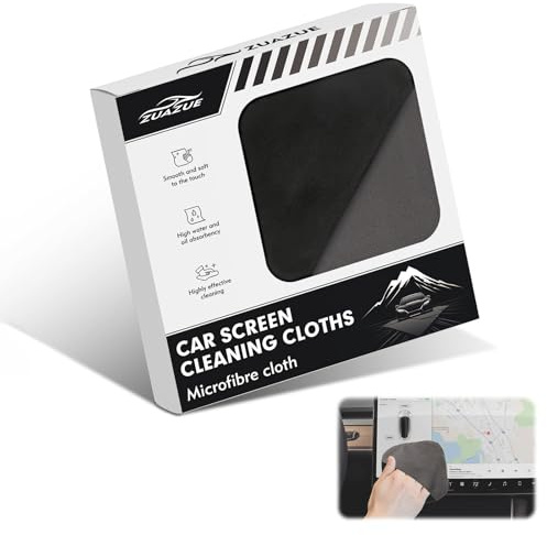 Zuazue Car Screen Cleaner Cloth, Microfiber Car Cleaning Cloths, Foldable Touch Screen Cleaner Wipes for Vehicle Dashboard LCD Display, Interior Cars Accessories