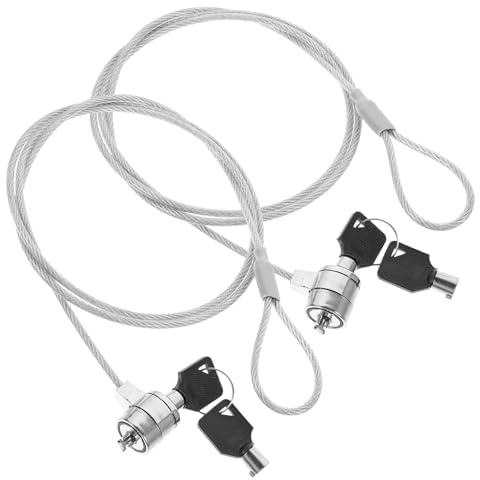 MOLUCKFU Blocco Cavo Sicurezza per Notebook in Lega Leggero e Facile da Usare, Kit 2 Set per Protezione Laptop in Ufficio e Viaggio