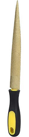 ERYUE Lima de Carpintería para Carpintero Artesanal, Herramienta Avanzada de Carbono, Escofina para Madera Acero, Lima Dorada Circular Plana Puntiaguda 6/8/10 Pulgadas, Antideslizante Pulir, (