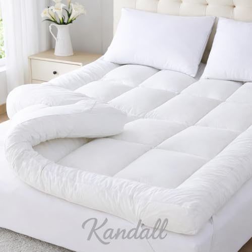 Mattress Topper Soft Hotel Quality Hypoallergenic, Breathable Quilted Microfiber with Elastic Bands Up To 40cm (Super King)