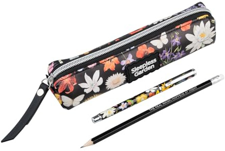 Grupo Erik Set Mini Astuccio Sleepless Garden - Astuccio Piccolo Portapenne con Penna e Matita Incluse, Chiusura a Zip | Back to School: Cancelleria Scuola Media e Ufficio 21 x 4,5 cm