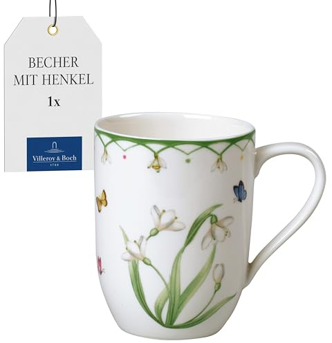 Villeroy & Boch - Colourful Spring Kaffeebecher 340 ml Bunt, Spülmaschinenfest, Mikrowellensicher, Tasse, Becher, Kaffeetasse, Heißgetränkebecher, Tasse für Kaffee oder Tee, Premium Porzellan