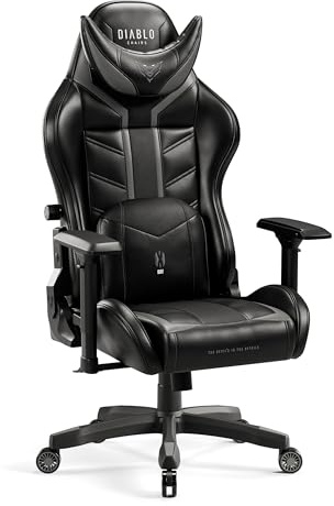 Diablo X-Ray Gaming Stuhl Bürostuhl Schreibtischstuhl 4D Armlehnen King XL | Ergonomischer Gamer Chair mit perforiertem Kunstleder, Wippfunktion, 4D Armlehnen, King XL für Gaming und Homeoffice