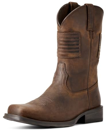 ARIAT Rambler Patriot Western Boot, Botas Vaqueras Hombre, Marrón desteñido, 42.5 EU