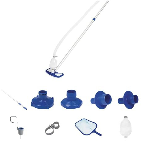 Bestway Best Way Kit di Pulizia Deluxe Cm 279. Include: Spazzola Retino E Skimmer Asta I 533