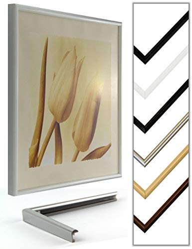 myposterframe Himalia 60 x 90 cm Bilderrahmen 90 x 60 cm Weiß Hochglanz mit Kunstglas klar 1 mm