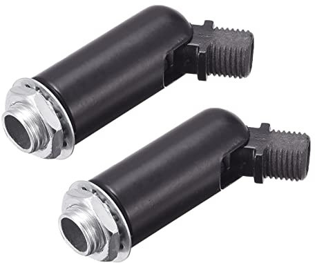 MECCANIXITY Sloped Ceiling Adapter 180 Degree Swivel M10 Thread, for Chandelier Ceiling Pendant Light, Black Pack of 2