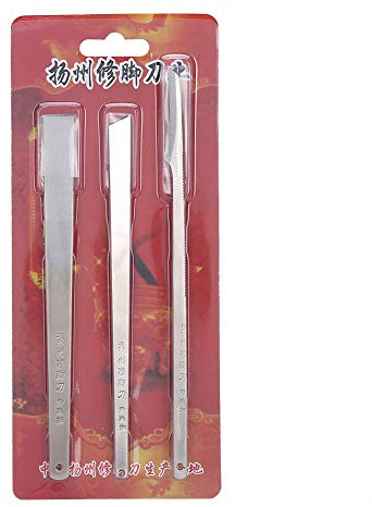 Set di Coltelli per Pedicure, ANGGREK Set di 3 Coltelli per Unghie Incarnite in Acciaio Inossidabile Set di Strumenti per Coltelli per Pedicure per Unghie Professionali Nail Car per Calli Bellezza Sal