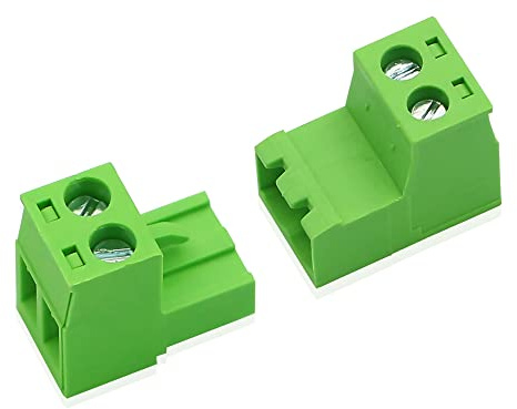 GINTOOYUN 5 setzt Phoenix Stecker 2-Pin, 2EDGRK 2-Pole 5.08 mm Klemmenplatine steckbare Schraubklemmen-Block-Stecker, lötless 5.08mm Neigung männlicher weiblicher Stecker(Stil 4)