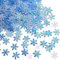 Qiwenr 900 PCS de Confeti de Copos de Nieve,Confeti de Copo de Nieve Brillante de Navidad Confeti de Mesa Rosado,Azul y Blanco Confeti de Mesa de Copo de Nieve de Navidad para Navidad Boda Fiestas