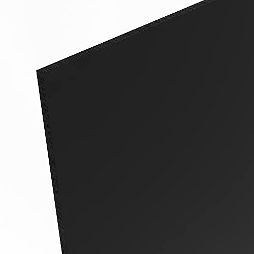 5mm Acrylglas schwarz matt gedeckt blickdicht 100x70 cm