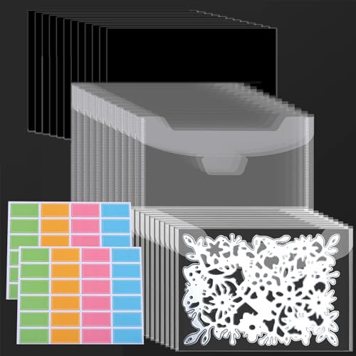 26 Stück Stempel und Stanzformen-Aufbewahrungs Tasche mit Gummi magnetische Blätter Lagerung Umschlag, Geeignet für die Lagerung Schneiden stirbt, Cut Storage Pocket,Suitable for Storage Cutting Dies