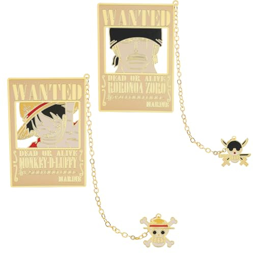 Anime einteiliges Edelstahl-Lesezeichen für Männer, Frauen, Studenten, Lehrer, Lernen, Lesen, Bücher, Werkzeuge, Geschenke, Überraschung für Anime-Fans (Set-1)
