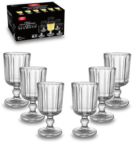 ARCA, Set di 6 Bicchieri Old Fashioned Vetro Diamond, 65ml