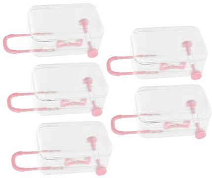 STOBAZA 5stücke Mini Koffer Gastgeschenkboxen Für Hochzeiten Und Partys Teiliges Kreative Transparente Süßigkeitenboxen Für Feiern Und Aufbewahrung Von Geschenken