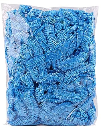 Generisch Einweg-Duschhauben, 100 Stück, Duschhauben, breite Dicke, transparent, elastisches Haar, Duschhaube, geeignet für Frauen, Reisen, Heimgebrauch (100 Farbiger) Profile Uplift (Blau, D)