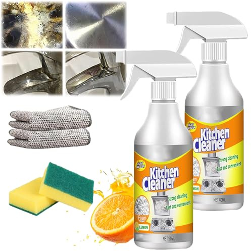 Kitchen Foam Cleaner, Sciasi Foam Cleaner, Multi-Purpose Foam Cleaner, Powerful Stain Removing Foam Cleaner, All-Purpose Kitchen Pots And Pan Cleaner, Kitchen Cleaner Spray (2PC)