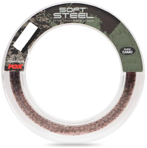 Fox Soft Steel Fleck Camo Leader 100 m Leader Cord Diameter/Load Capacity: 0.60 mm / 20.5 kg / 45 lb