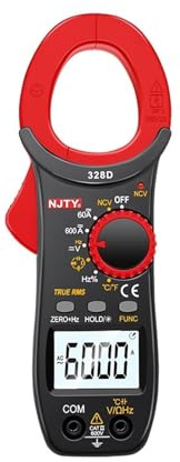 Pinza amperimétrica digital de 600 A, corriente CC/CA, multímetro de rango automático, 6000 cuentas, voltímetro, amperímetro, pinzas, NCV, ohmios, herramientas for electricistas(3266TA AC 600A)