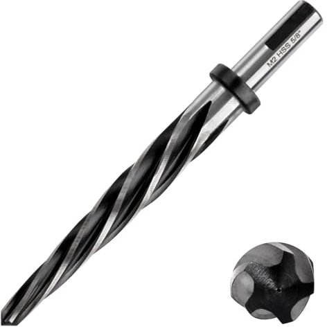 SPEEDWOX Juego de escariadores de mandril cónico para escariadores de construcción de puentes de 5/8 pulgadas Escariador de metal cónico de 5/8 pulgadas para metal Varilla antideslizante de 1/2