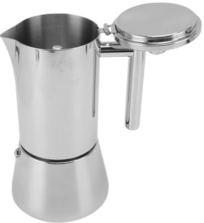 Jectse Cafetière sur Cuisinière | Cafetière Italienne à Induction en Acier Inoxydable 304, Grande capacité, 6 Tasses, pour Réunion de Famille