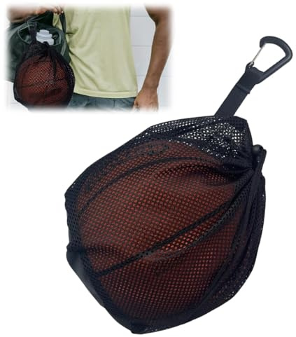 VONJUMA Ballsack Ballnetz Ball Basketball Tasche Rucksack Tragbare Ballnetz Basketball Bag Basketball Netztasche Basketball Balltasche Basketball Zubehör Net Tasche Für Fußball Tennis