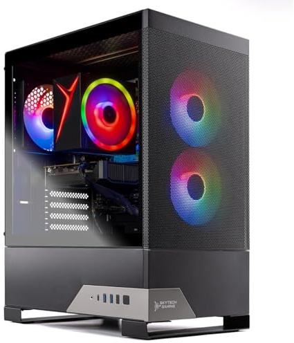 Skytech Gaming Nebula 2 Gaming PC, Intel i5 14400F 2.5GHz, NVIDIA RTX 3050 6GB VRAM, 1TB NVMe SSD, 16GB DDR5 RAM 6000, 650W Gold PSU, WI-FI 5, Windows 11, Desktop