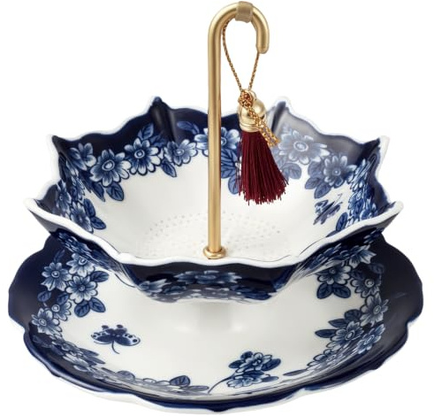 Ceramic Tea Strainer, Umbrella Porcelain Colander, Gifts for Tea Art Enthusiast, Home Décor(Cobalt Blue)
