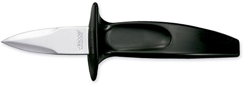 Arcos Ustensiles Professionnels - Boîte 12 pièces Couteau à huîtres Ouvre-huîtres - Lame Acier Inoxydable 60 mm - Manche Polypropylène Couleur Noir (12 pcs)
