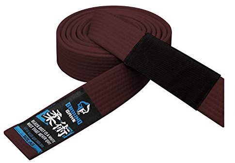 Ground Game BJJ Gürtel BJJ Belt | Brazilian Jiu-Jitsu Gi Kimono Gürtel | Braun, Größe A1 260 cm