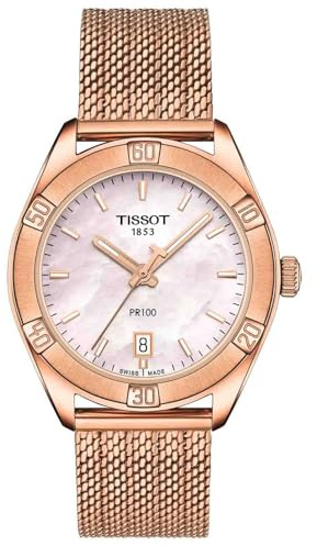 Tissot Damen Analog Quarz Armbanduhr PR 100 Sport Chic