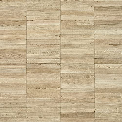 EICHE Mosaikparkett Natur Parallel, 1 qm 8 mm unbehandelt Massivparkett