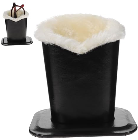 Cabilock Plüsch Brillenorganizer Brillenhalter Schwarz aus Polyester Dekorative Brillenunterstützung zum Schutz der Gläser für Zuhause und Schreibtisch