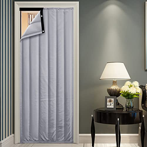 SYTH Thermovorhang Haustür Gegen Kälte,Wärmeschutzvorhang Tür Vorhang Door Curtain,Verdunklungsvorhänge Wasserdicht Winddicht Geräuschisolierung,für Wohnzimmer Schlafzimmer Balkontür Türvorhang