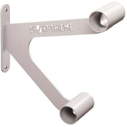 Sport-Thieme Ballettstangen-Wandhalter | Einfach oder Doppelt | passend für ø 40 mm Ballettstange | lichtgrau | robust | Gewicht 1,3 kg | belastbar bis 50 kg | Markenqualität