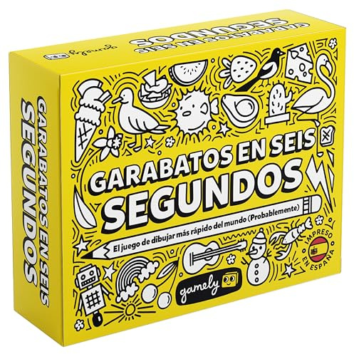 Gamely Garabatos en Seis Segundos: El Juego en el Que se dibuja frenéticamente y Que es fantásticamente Divertido | Un Juego para Toda la Familia en el Que disfrutarán niños, jóvenes y Mayores