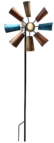 predolo Metall Windmühle Rasen Windräder, Windfänger, dekorative Windmühle für Terrasse, Retro